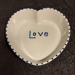 Like-New Vintage 1997 Bath and Body Works Heart Shaped 12" Glazed Bakeware Dish